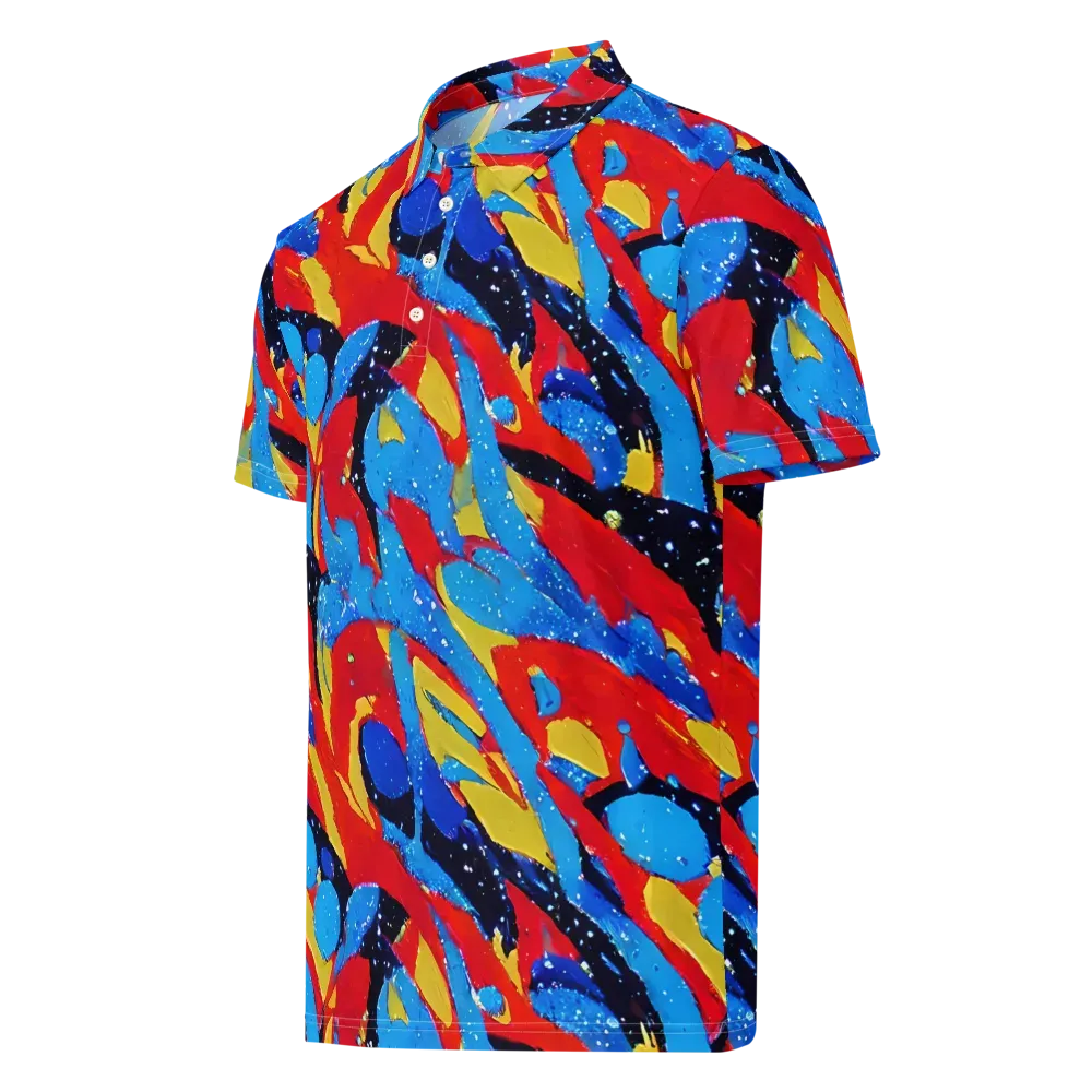 Primary Riot on Men's Slim Fit Polo Shirt — Left Front