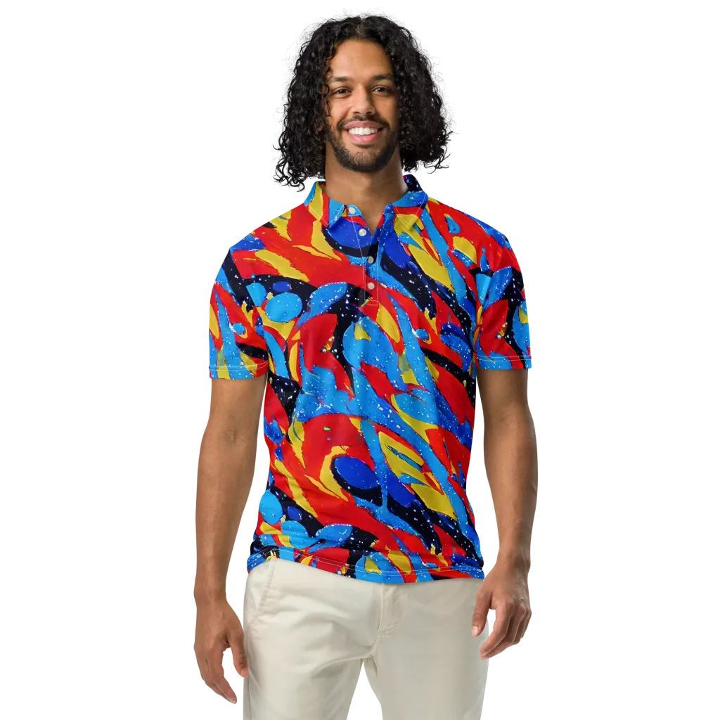 Primary Riot on Men's Slim Fit Polo Shirt — Front