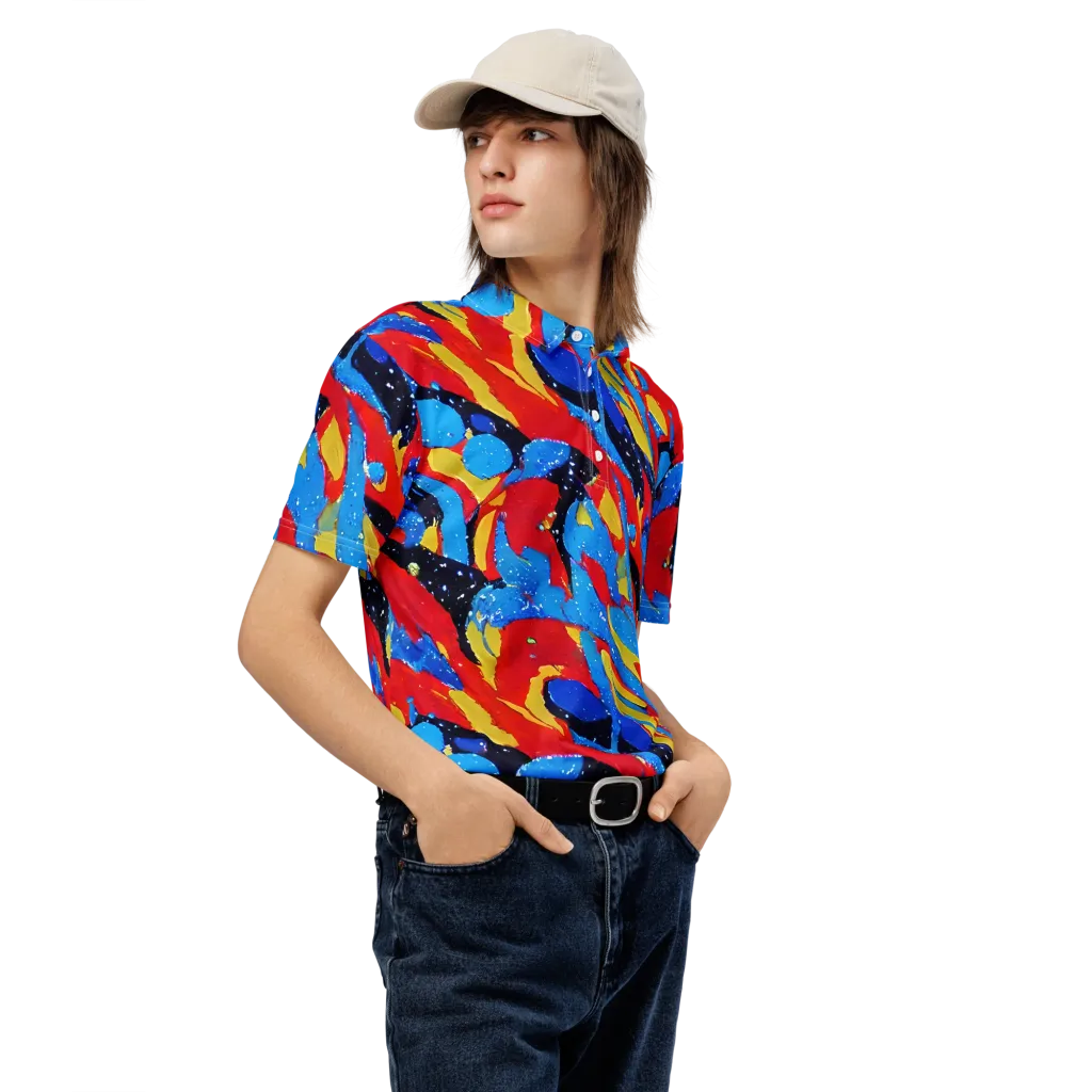 Primary Riot on Men's Slim Fit Polo Shirt — Right Front