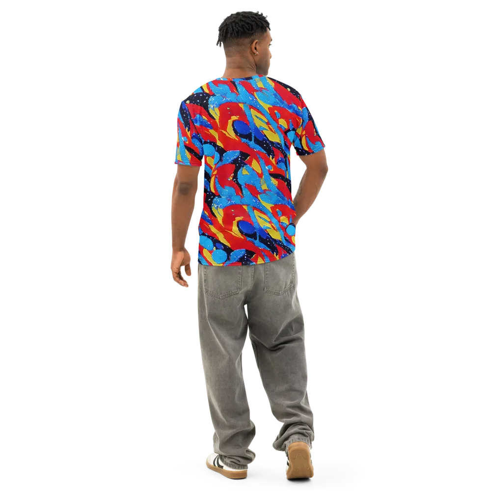 Primary Riot on Men's Cotton Crew Neck T-Shirt — Back