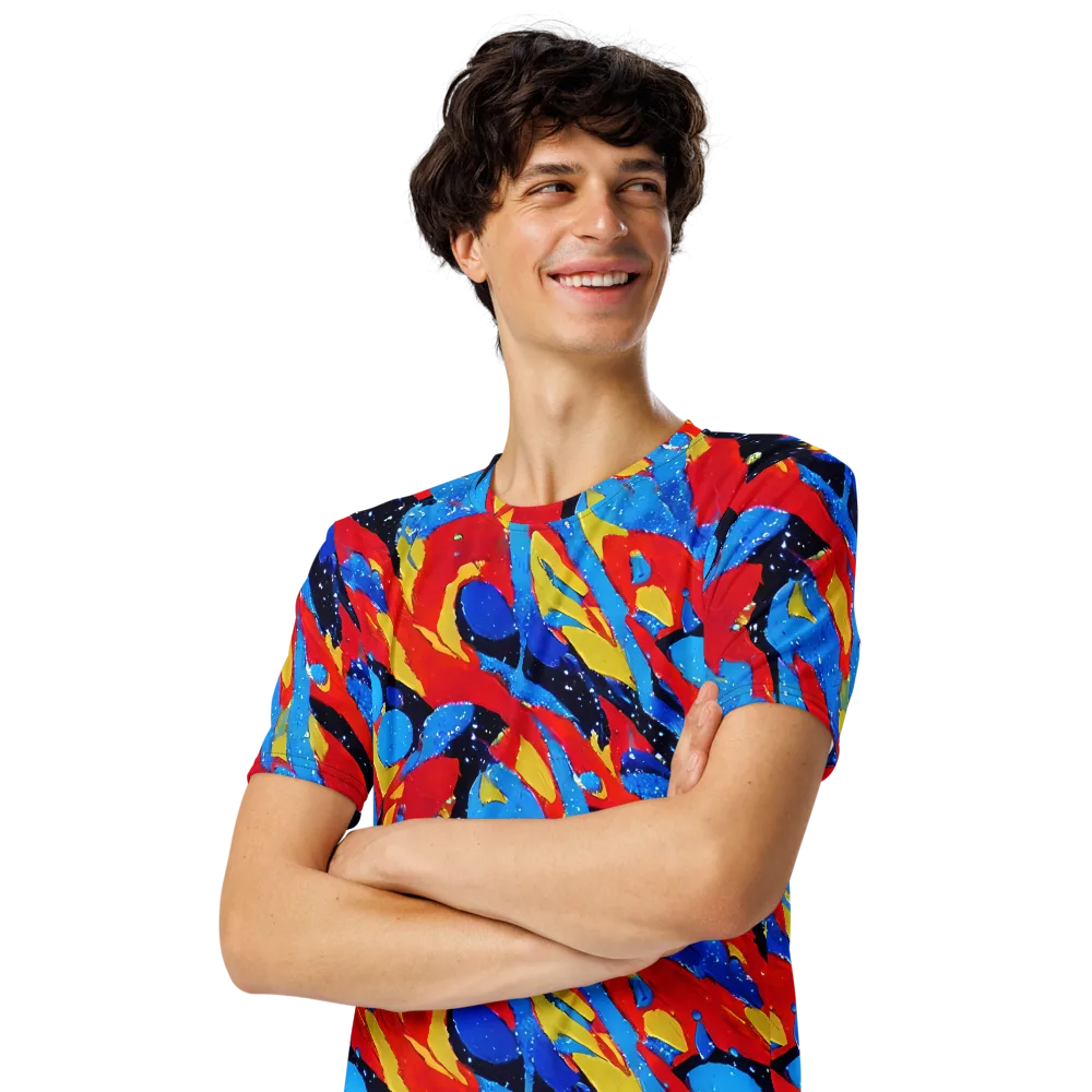 Primary Riot on Men's Crew Neck T-Shirt — Left Front