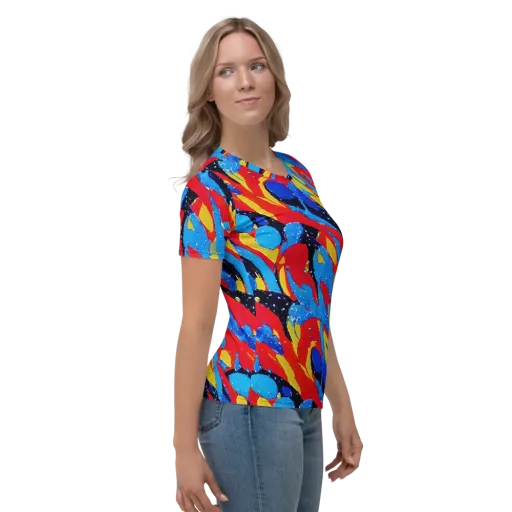Primary Riot on a Women's Crew Neck T-Shirt