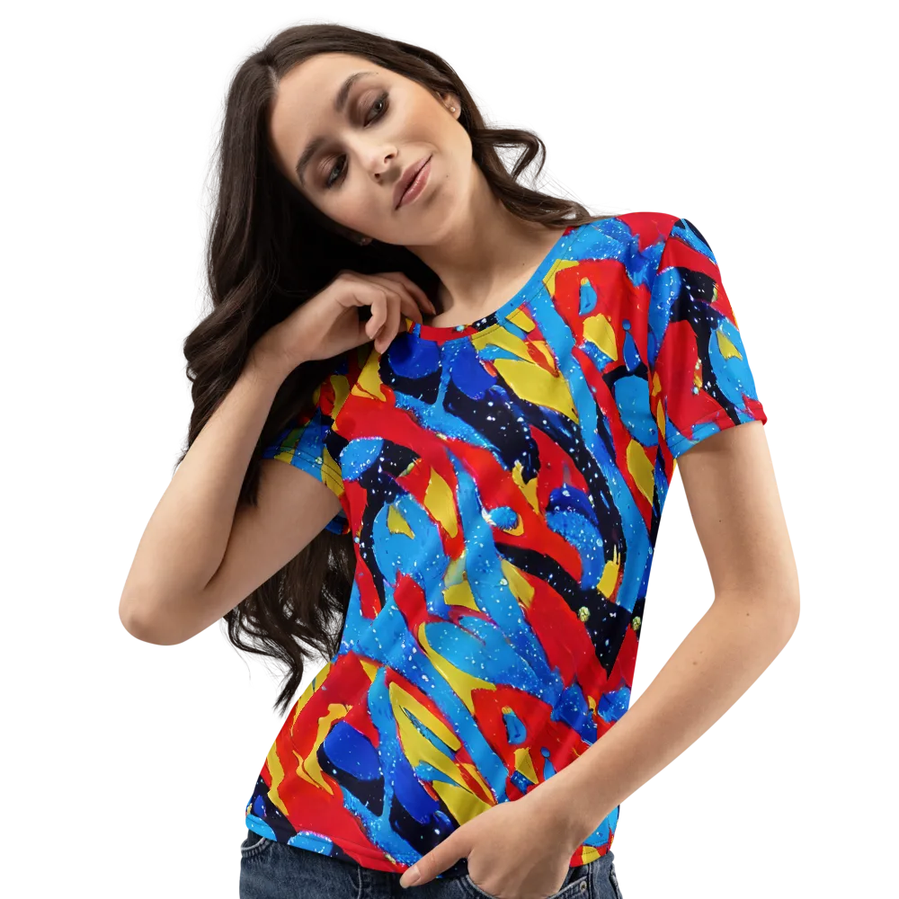 Primary Riot on Women's Crew Neck T-Shirt — Left Front