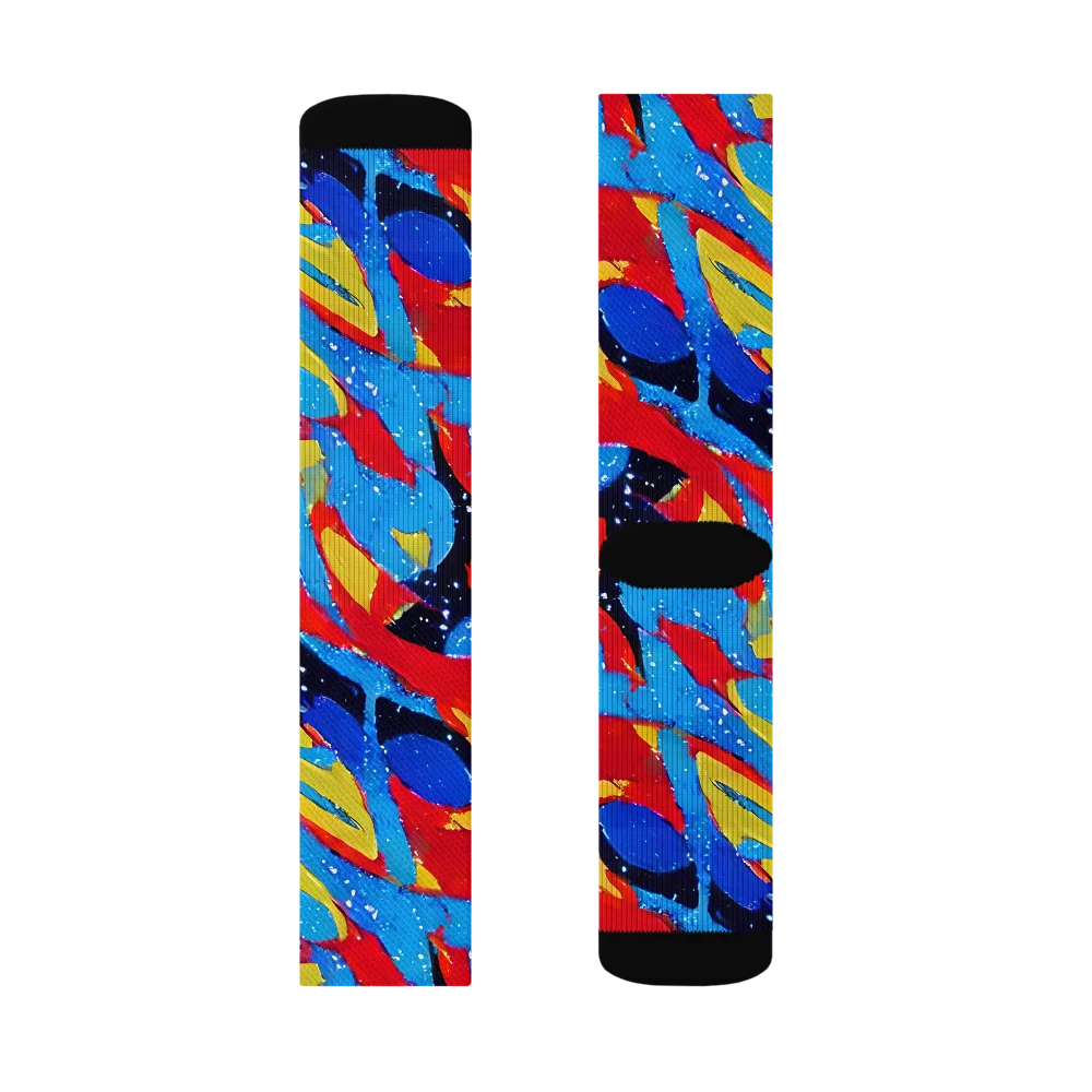 Primary Riot on Socks — Left Sock