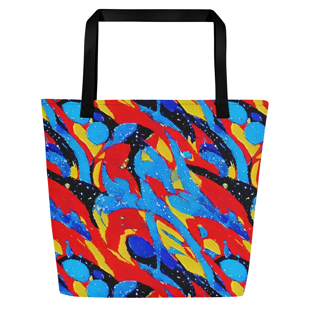 Primary Riot on Large Tote Bag W/ Pocket — Front