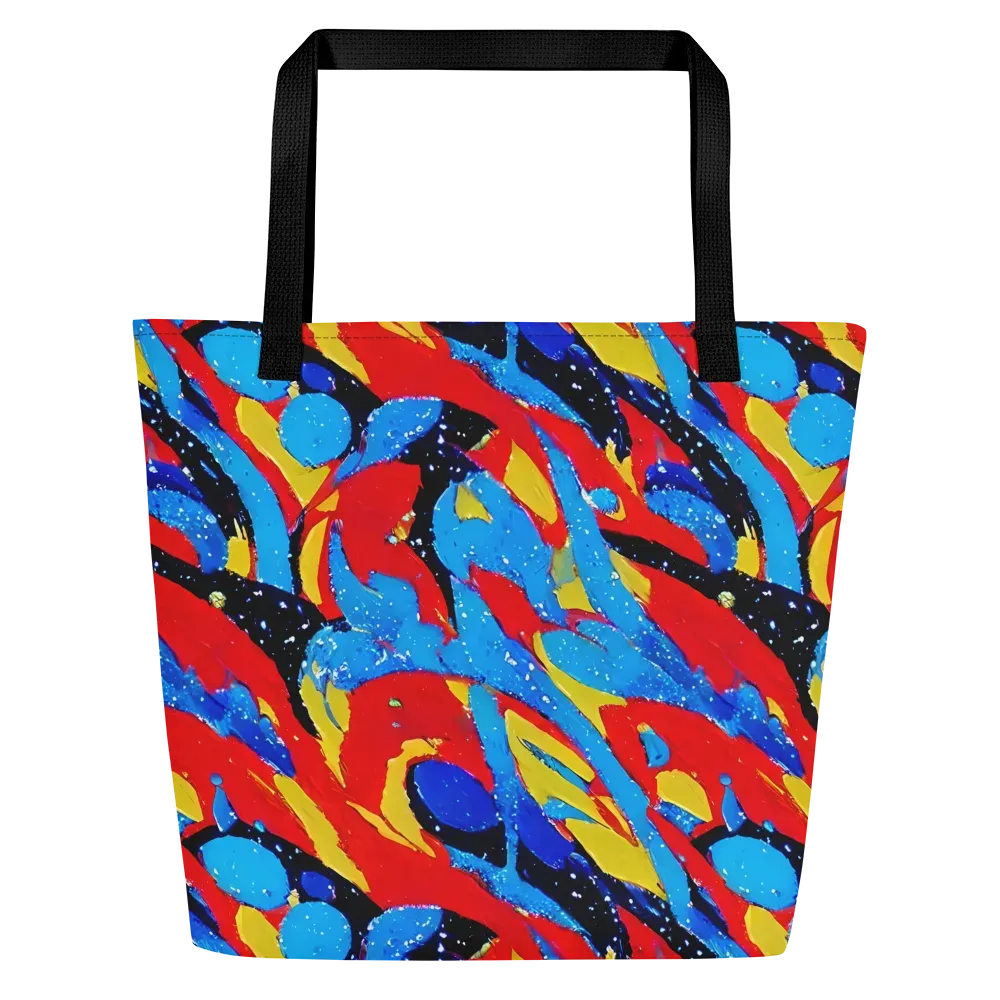 Primary Riot on Large Tote Bag W/ Pocket — Front