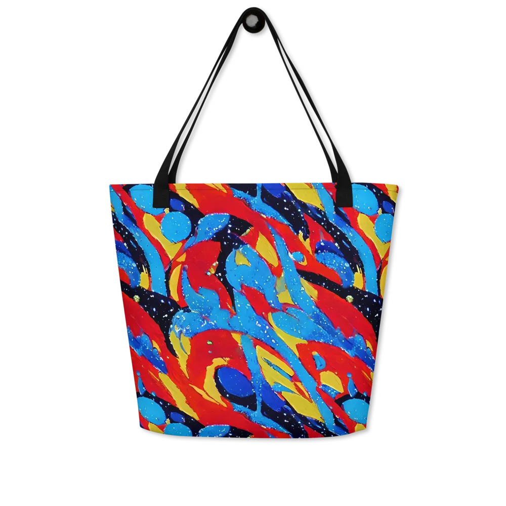 Primary Riot on Large Tote Bag W/ Pocket — Front