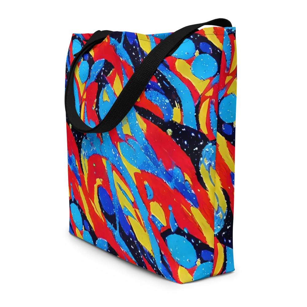 Primary Riot on Large Tote Bag W/ Pocket — Front