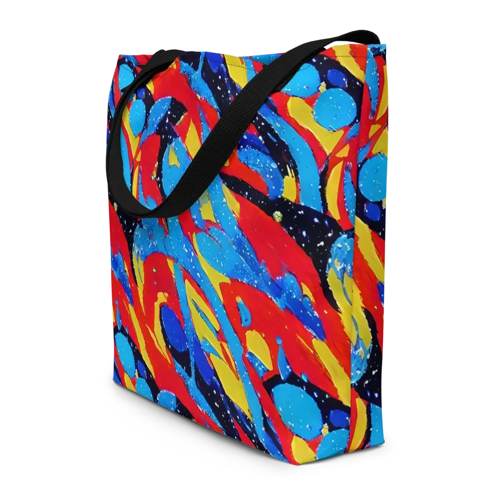 Primary Riot on Large Tote Bag W/ Pocket — Front