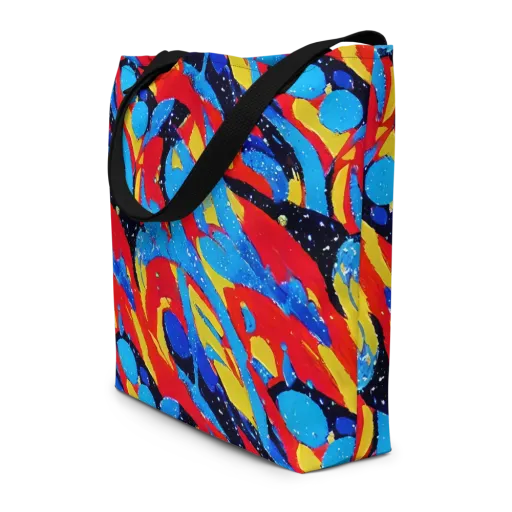 Primary Riot on a Large Tote Bag W/ Pocket