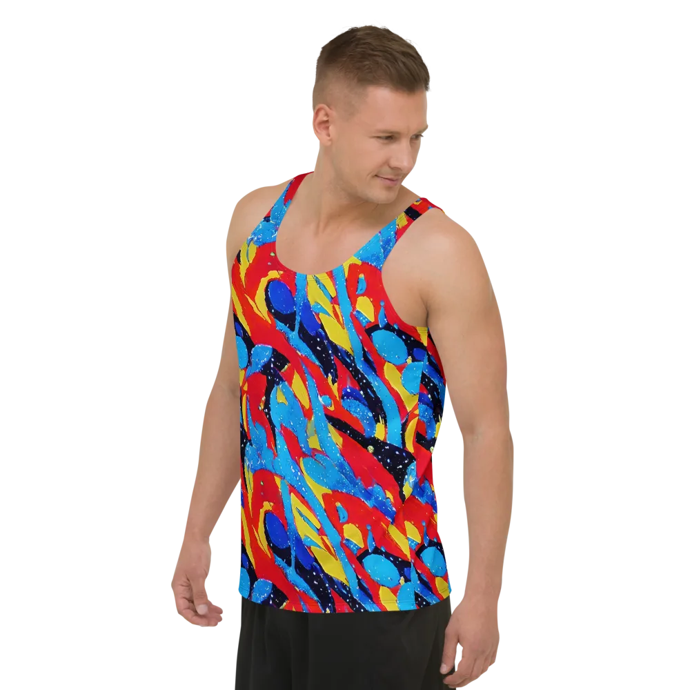 Primary Riot on Men's Tank Top — Left Front