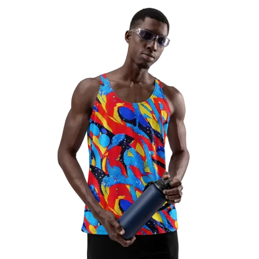 Primary Riot on a Men's Tank Top