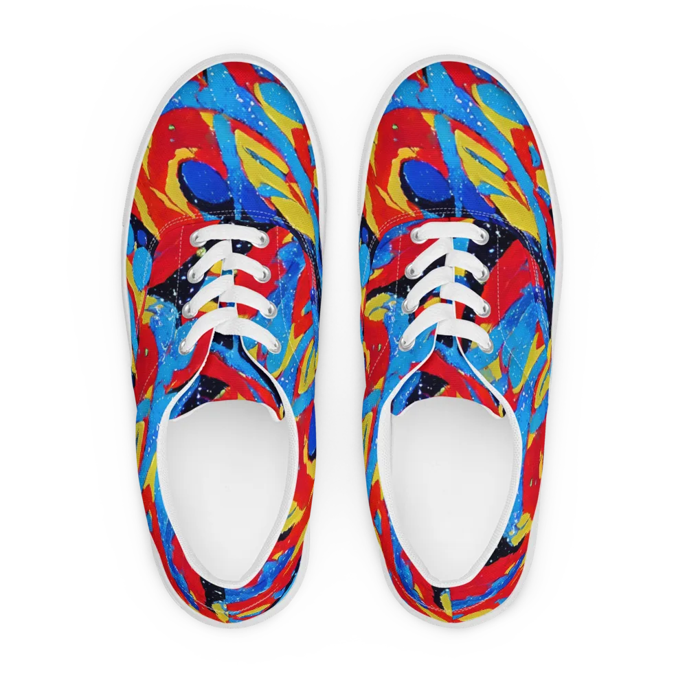 Primary Riot on Men's Lace-Up Canvas Shoes — Front