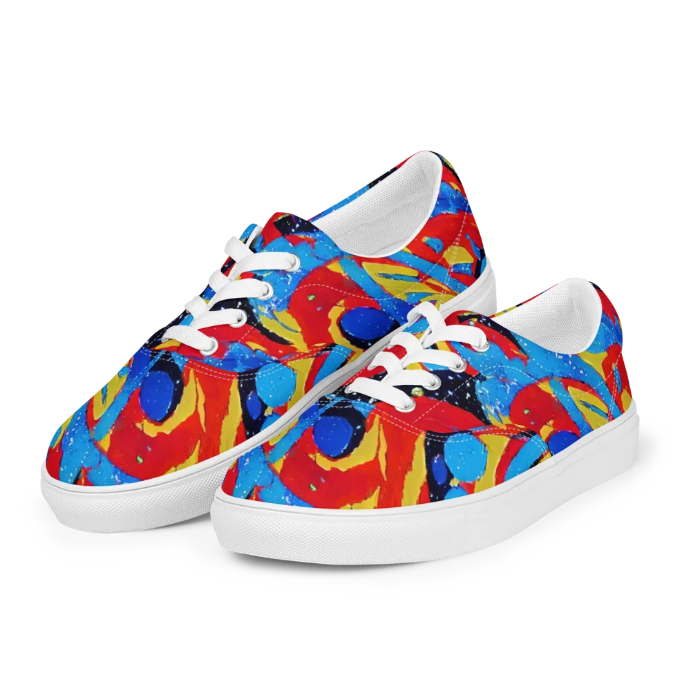 Primary Riot on Men's Lace-Up Canvas Shoes — Left Front