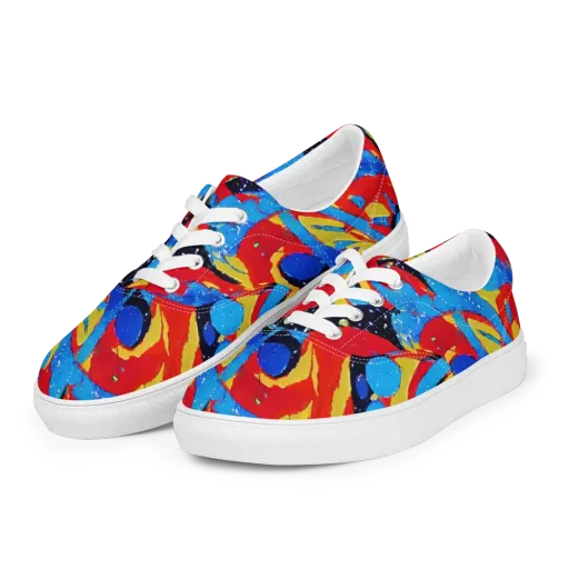 Primary Riot on a Men's Lace-Up Canvas Shoes