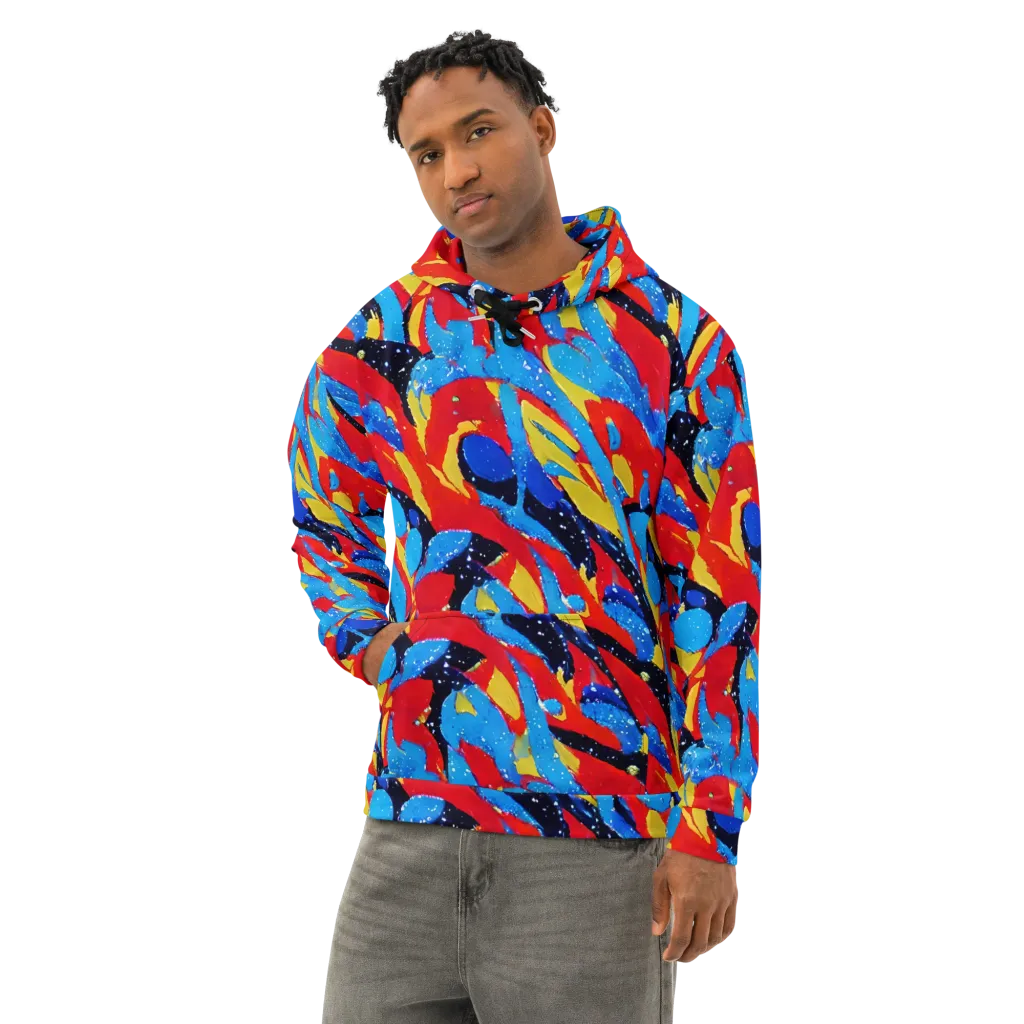 Primary Riot on Cotton Hoodie — Left Front