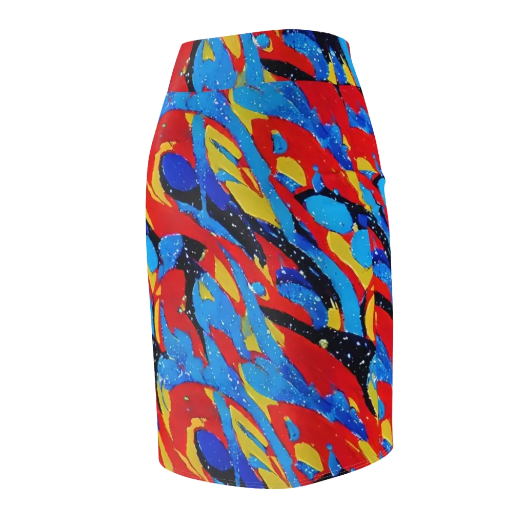 Primary Riot on Pencil Skirt — Back Side