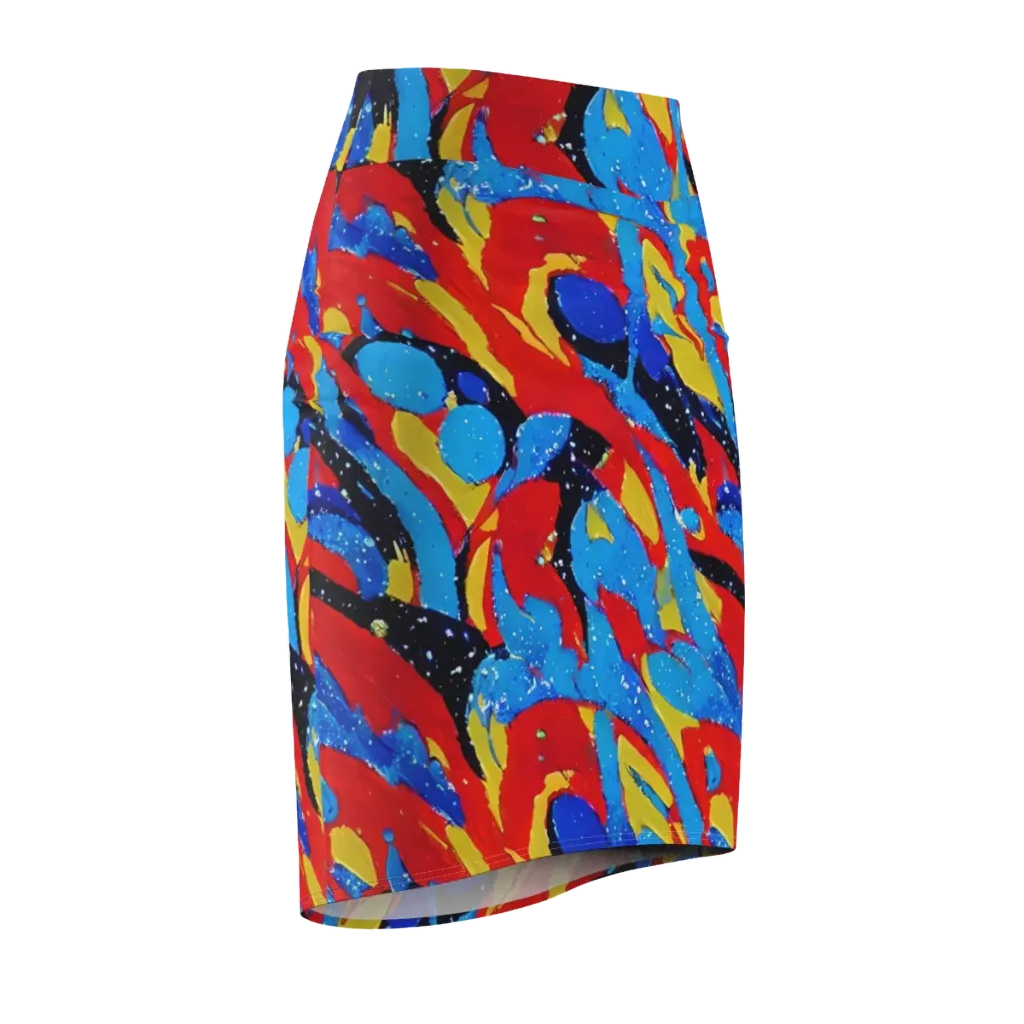 Primary Riot on Pencil Skirt — Front Side