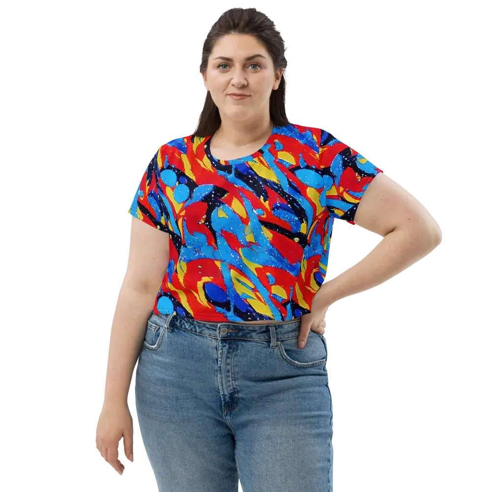 Primary Riot on Crop Tee — Front