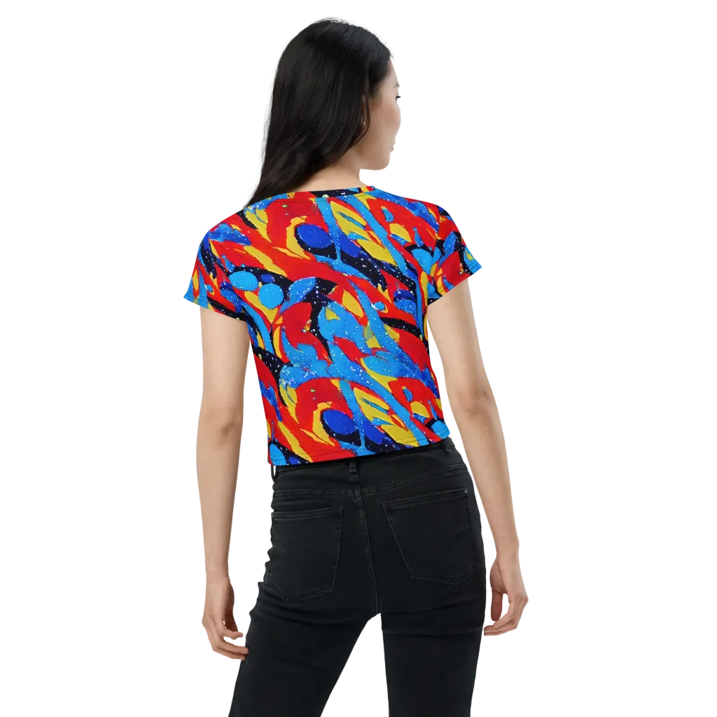 Primary Riot on Crop Tee — Back