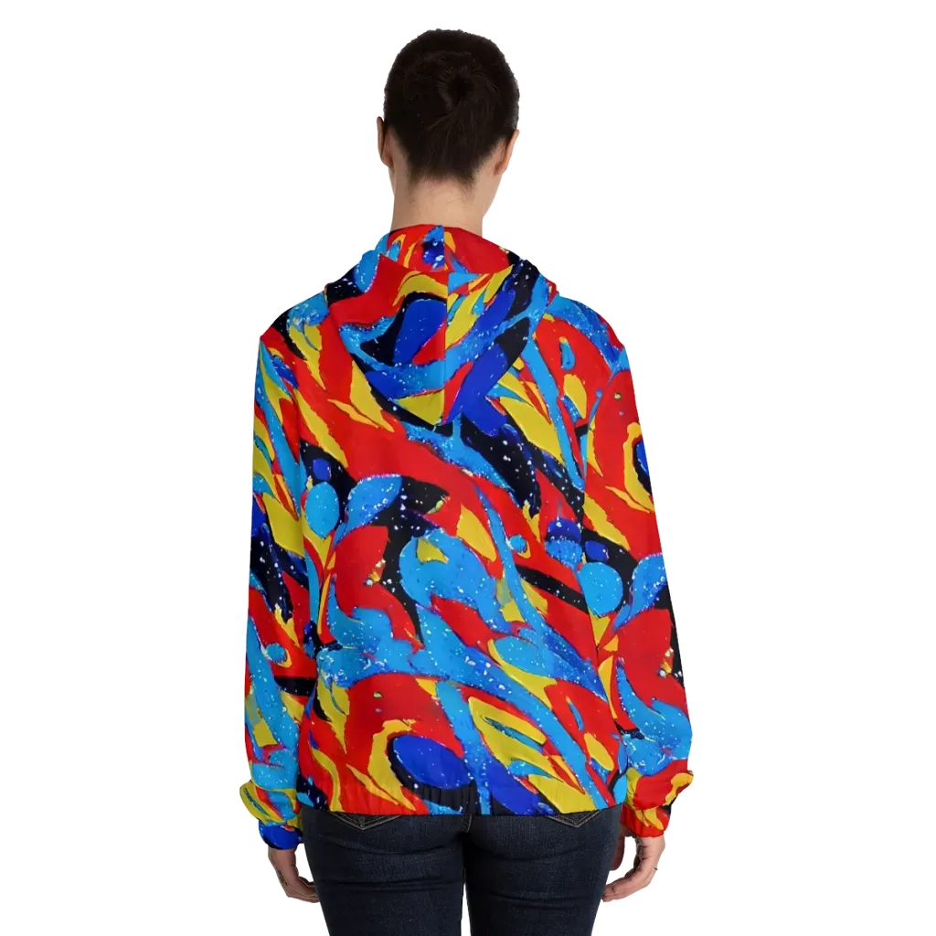 Primary Riot on Women's Full-Zip Hoodie — Back On Person