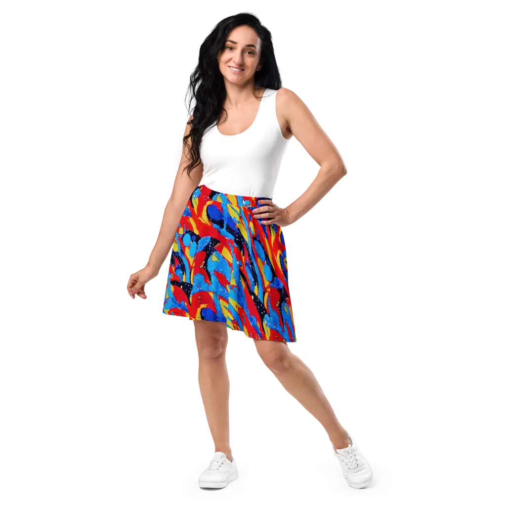 Primary Riot on Skater Skirt — Front