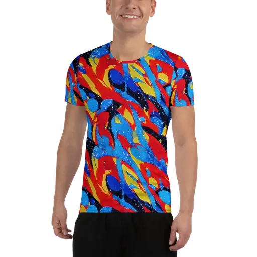 Primary Riot on a Men's Athletic T-Shirt