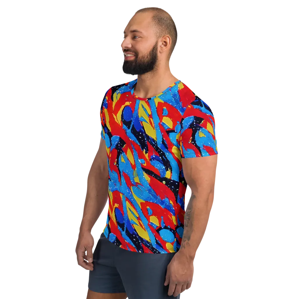 Primary Riot on Men's Athletic T-Shirt — Left