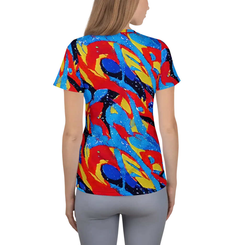 Primary Riot on Women's Athletic T-Shirt — Back