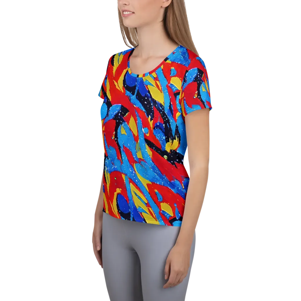 Primary Riot on Women's Athletic T-Shirt — Left