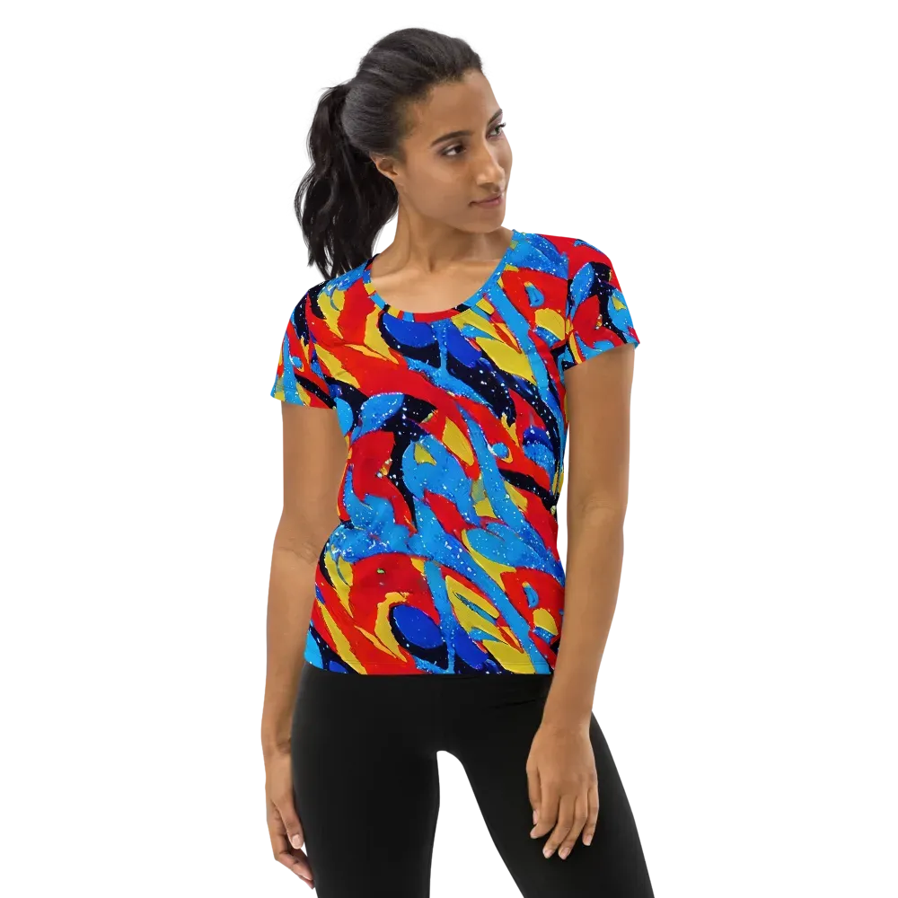 Primary Riot on Women's Athletic T-Shirt — Front