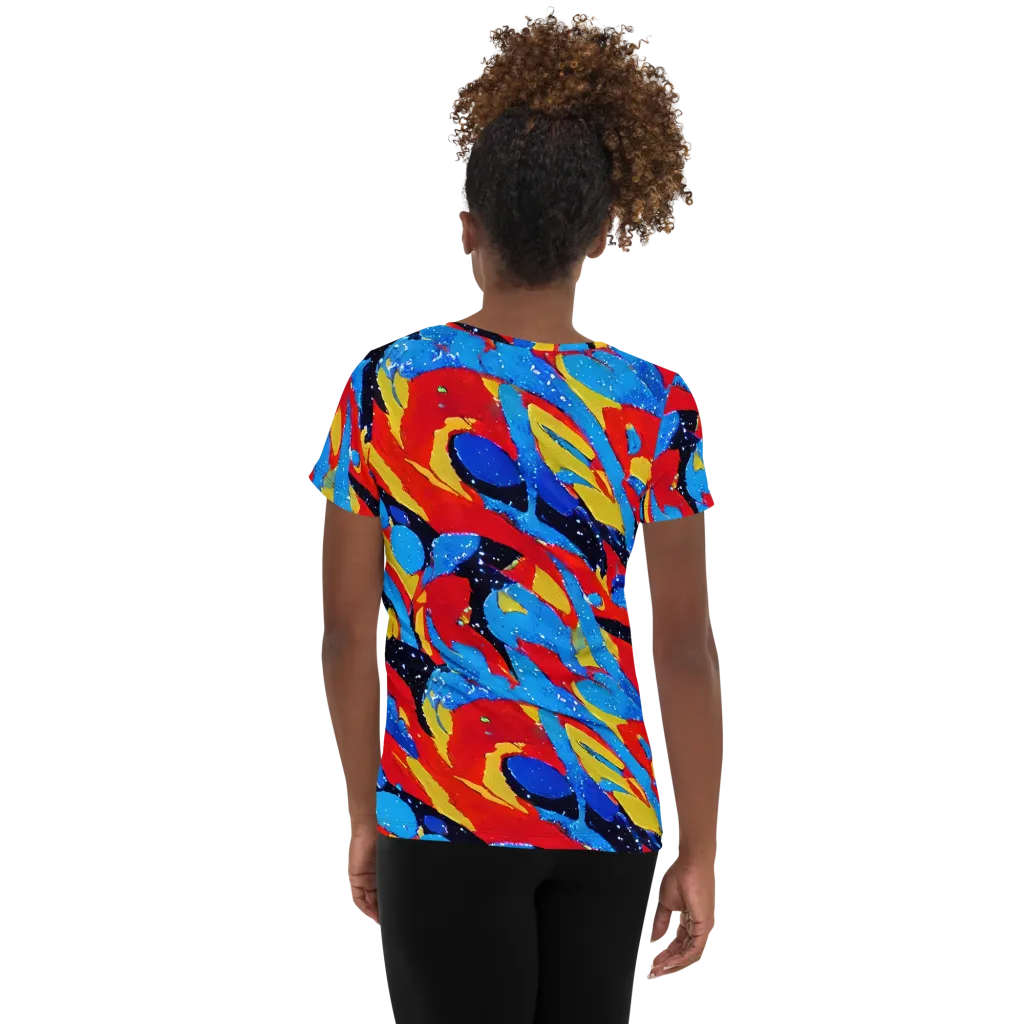 Primary Riot on Women's Athletic T-Shirt — Back