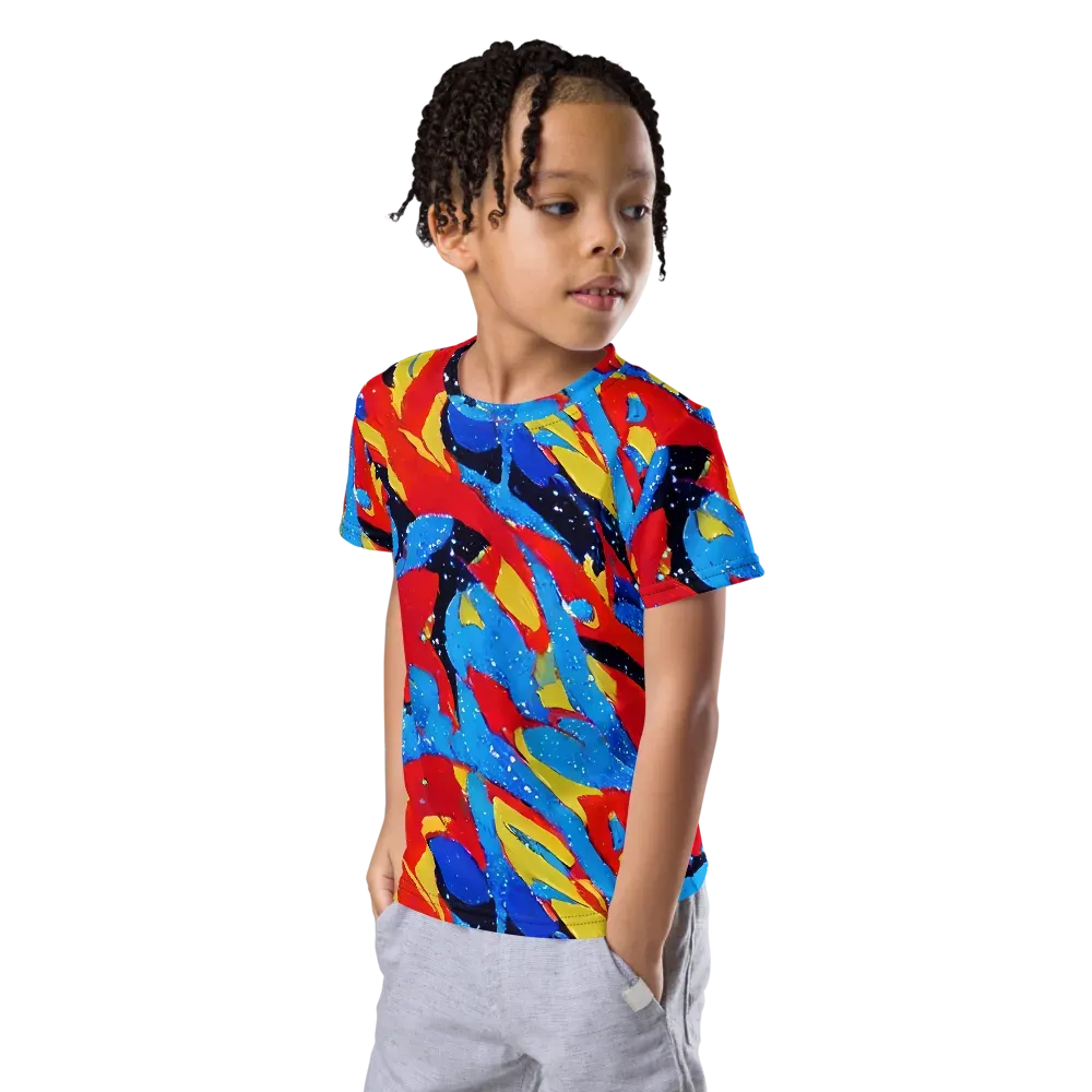 Primary Riot on Kids Crew Neck T-Shirt — Left Front