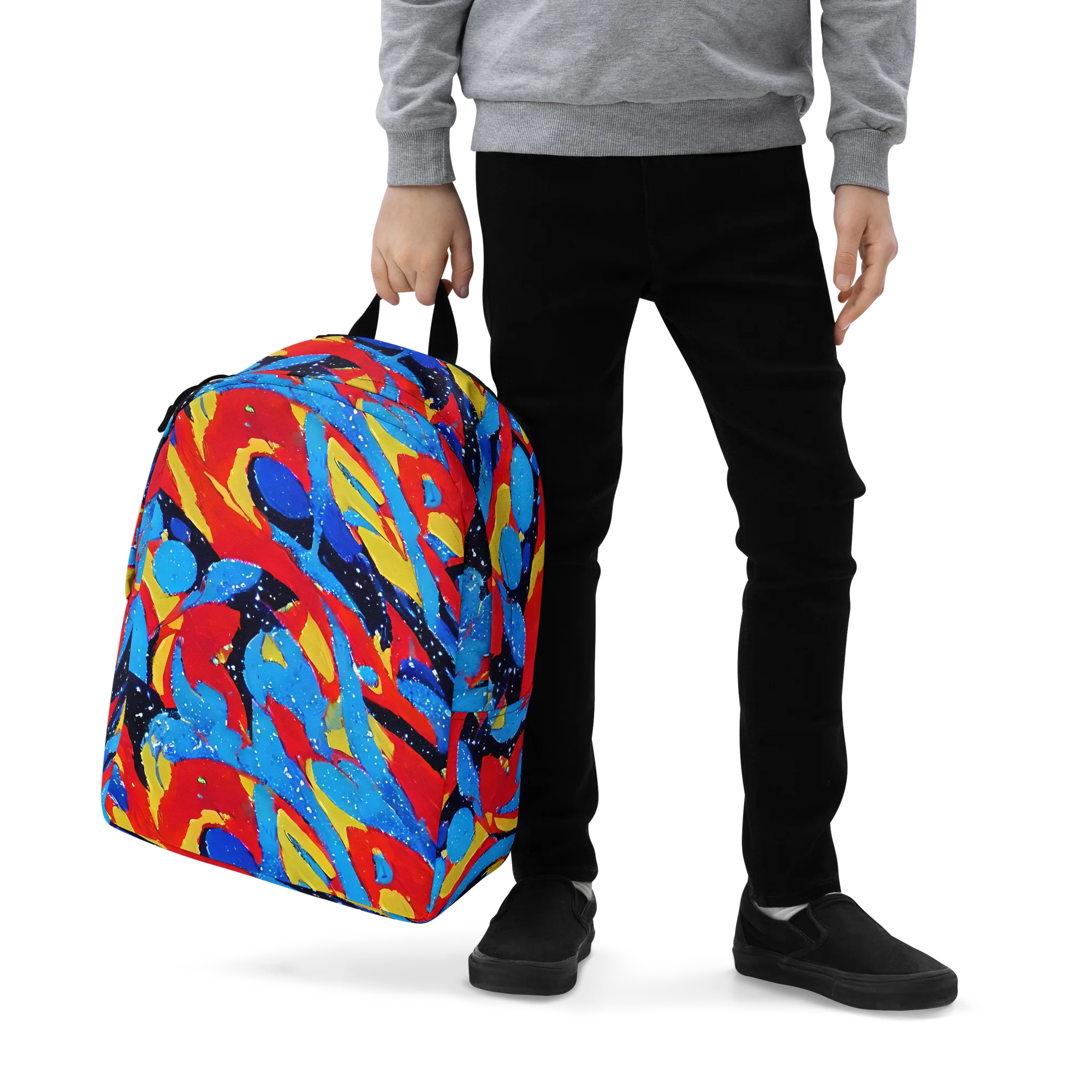 Primary Riot on Minimalist Backpack — Zoomed-in