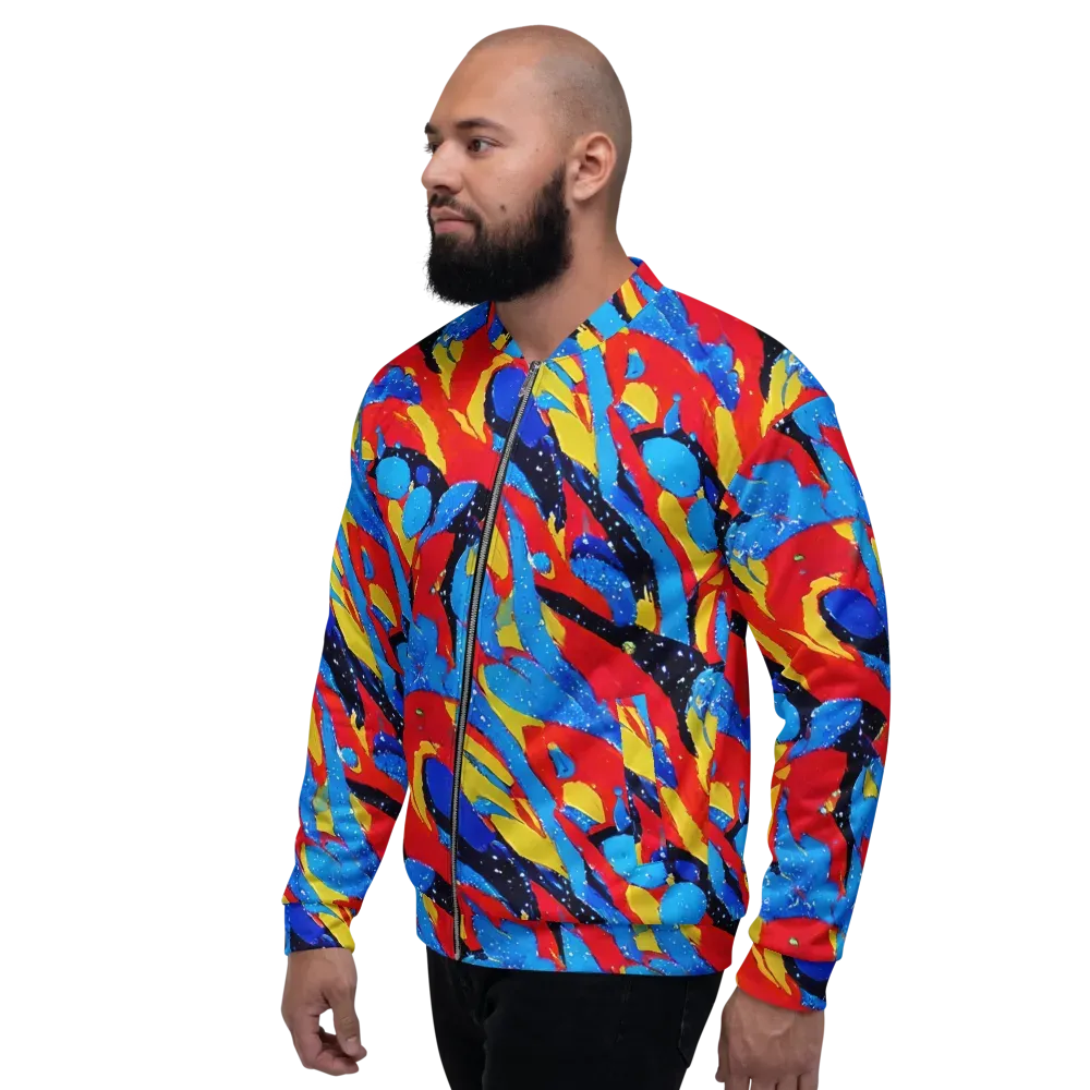 Primary Riot on Bomber Jacket — Left
