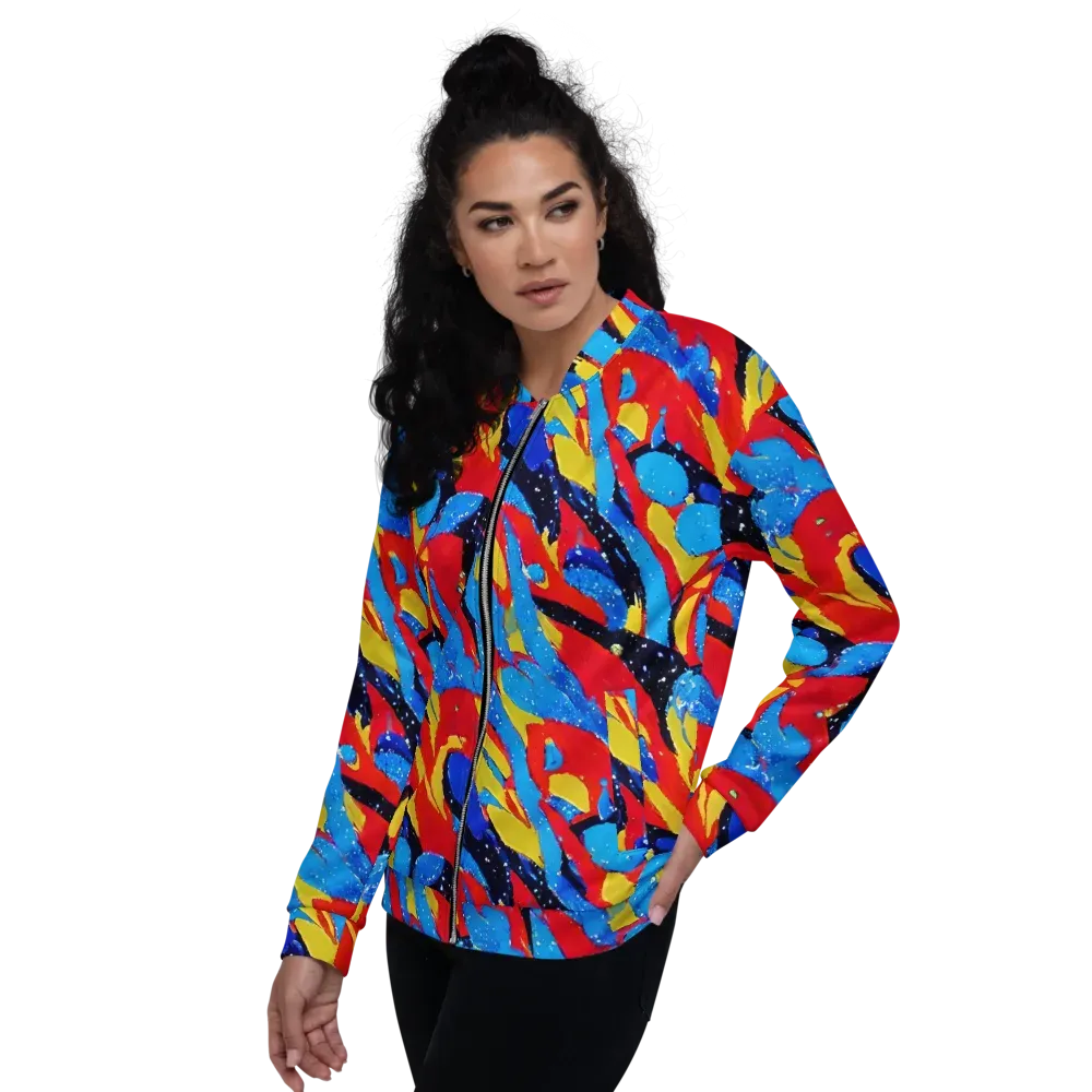 Primary Riot on Bomber Jacket — Left