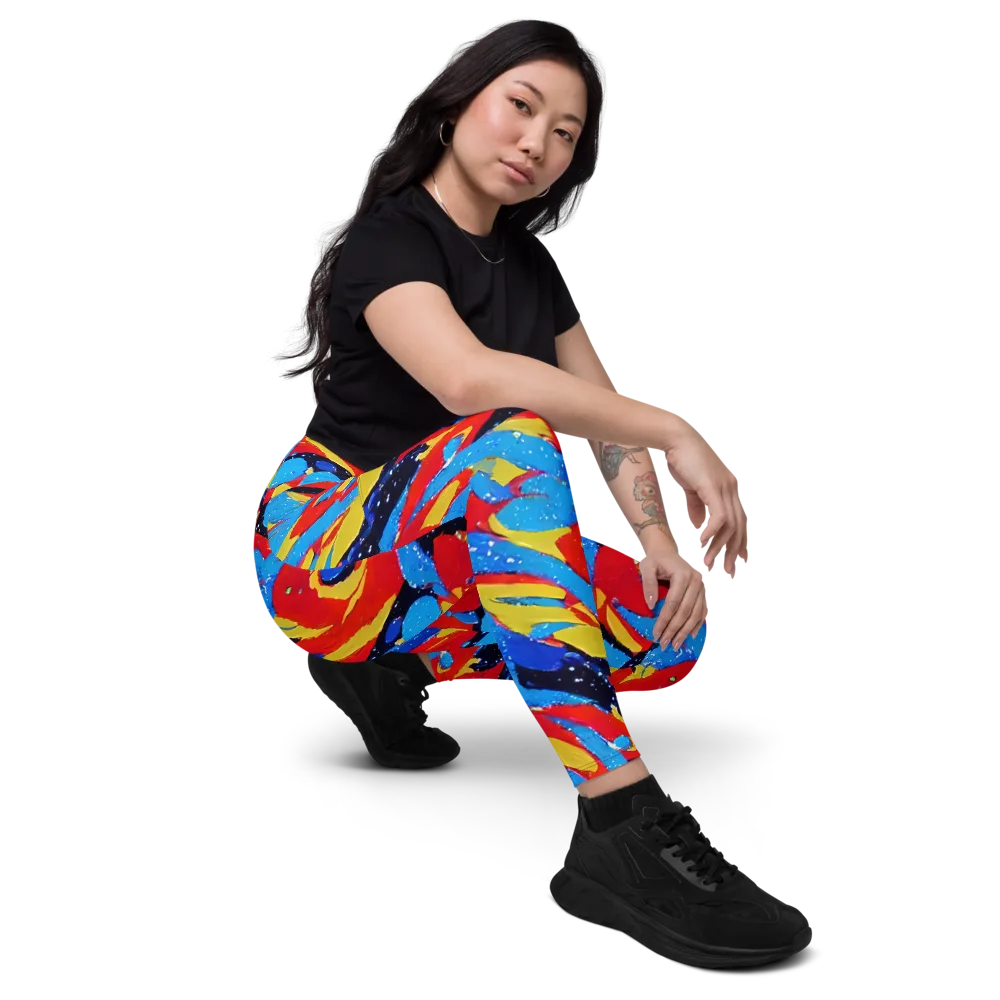 Primary Riot on Leggings with Pockets — Right Front