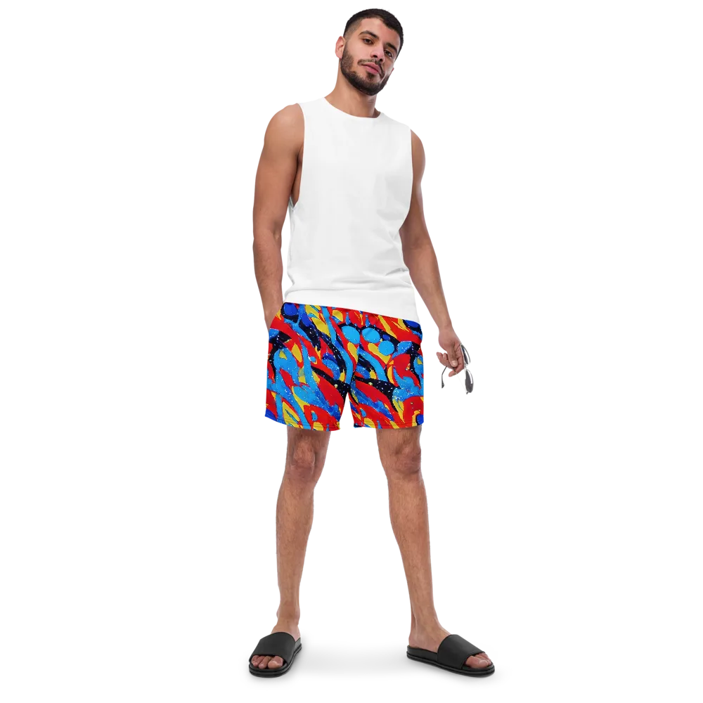 Primary Riot on Swim Trunks — Front