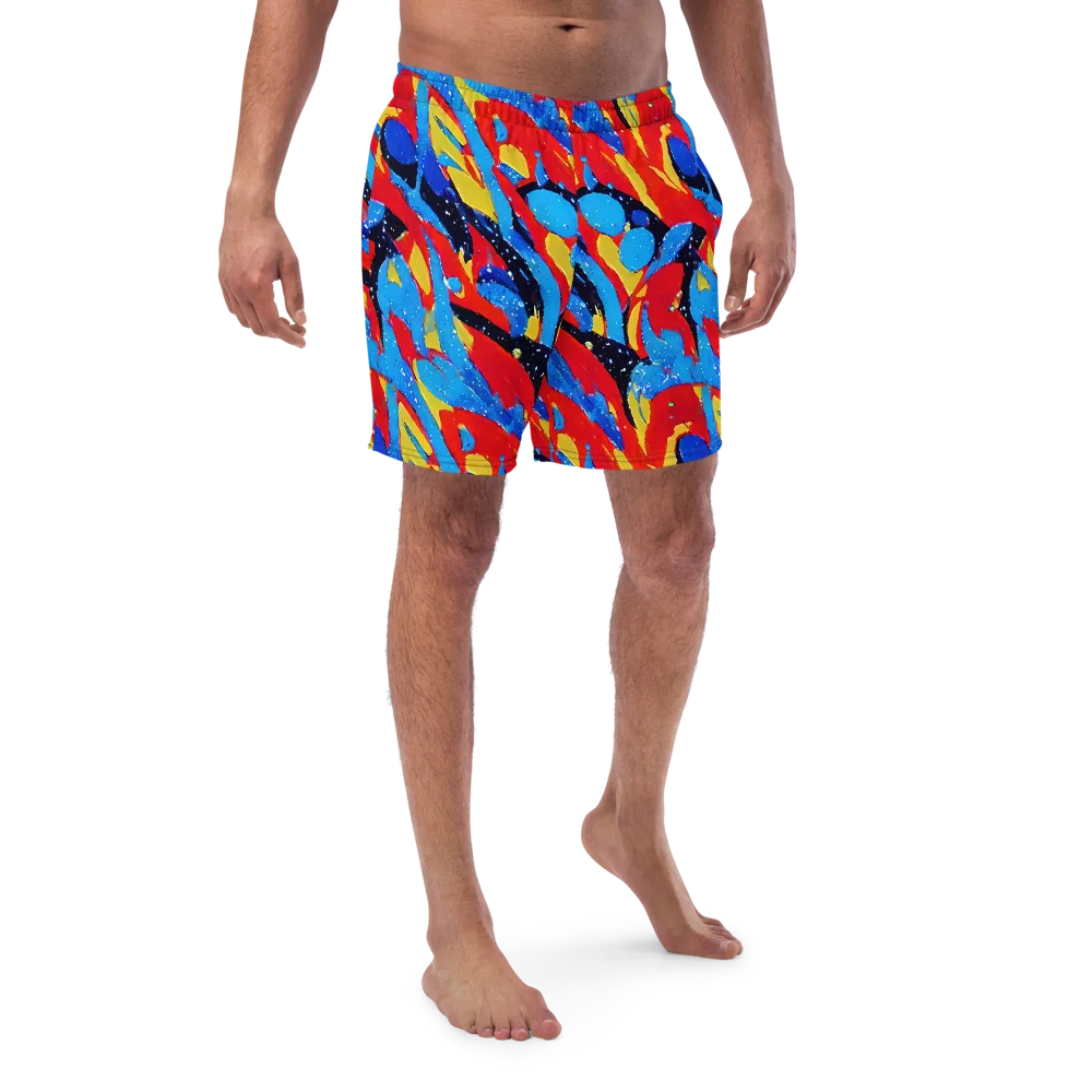 Primary Riot on Swim Trunks — Front