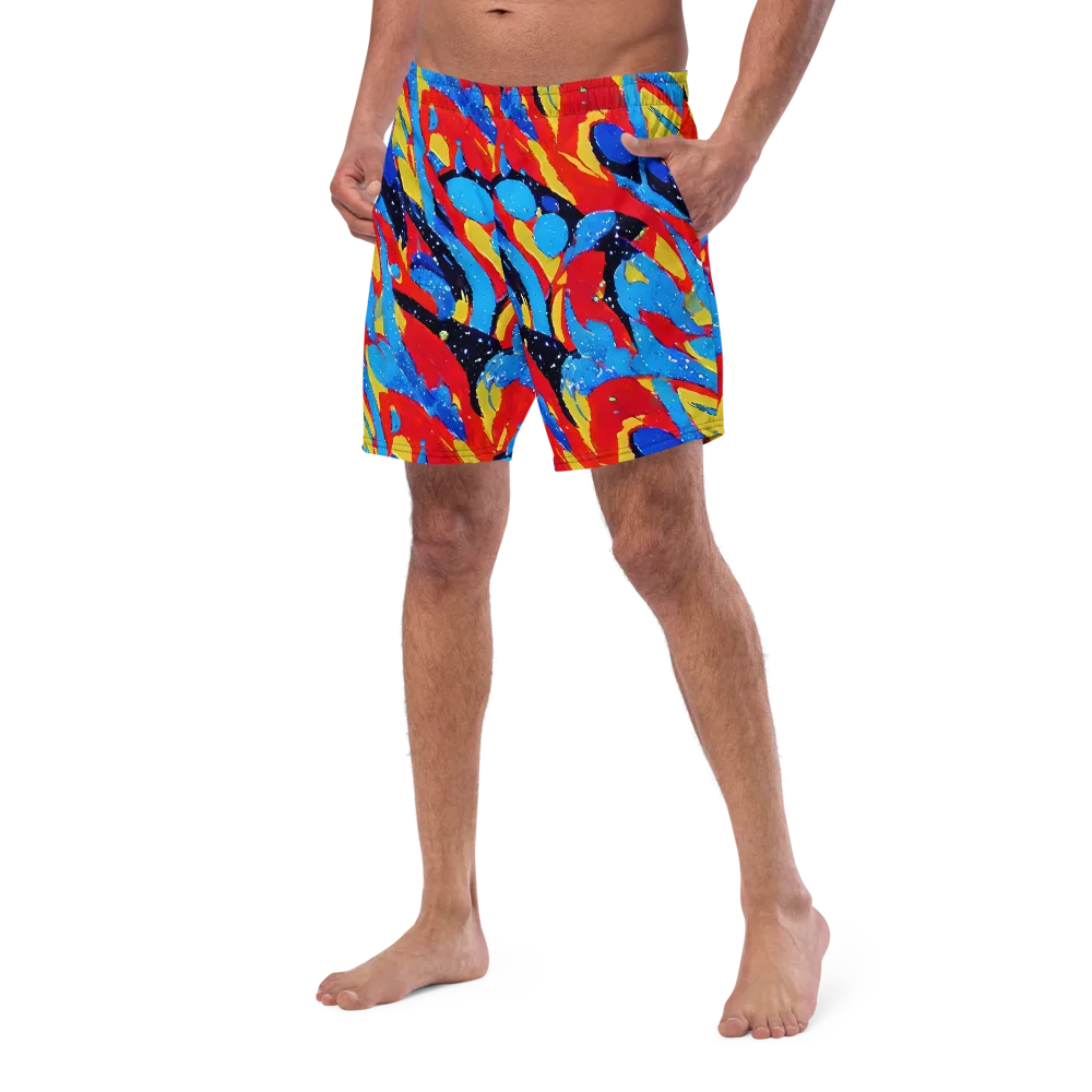 Primary Riot on Swim Trunks — Left Front
