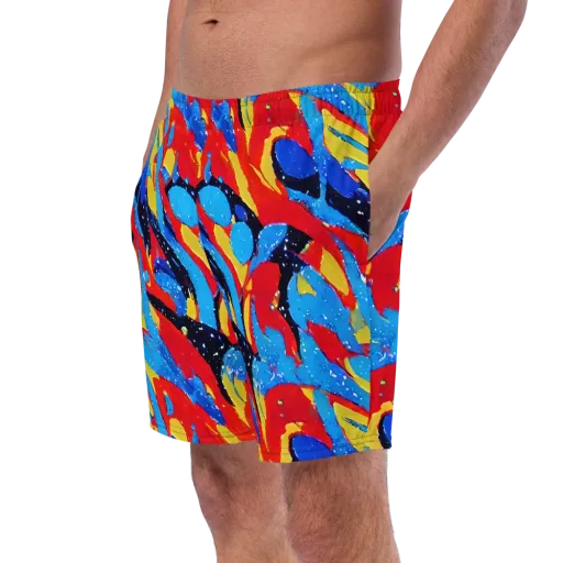 Primary Riot on a Swim Trunks