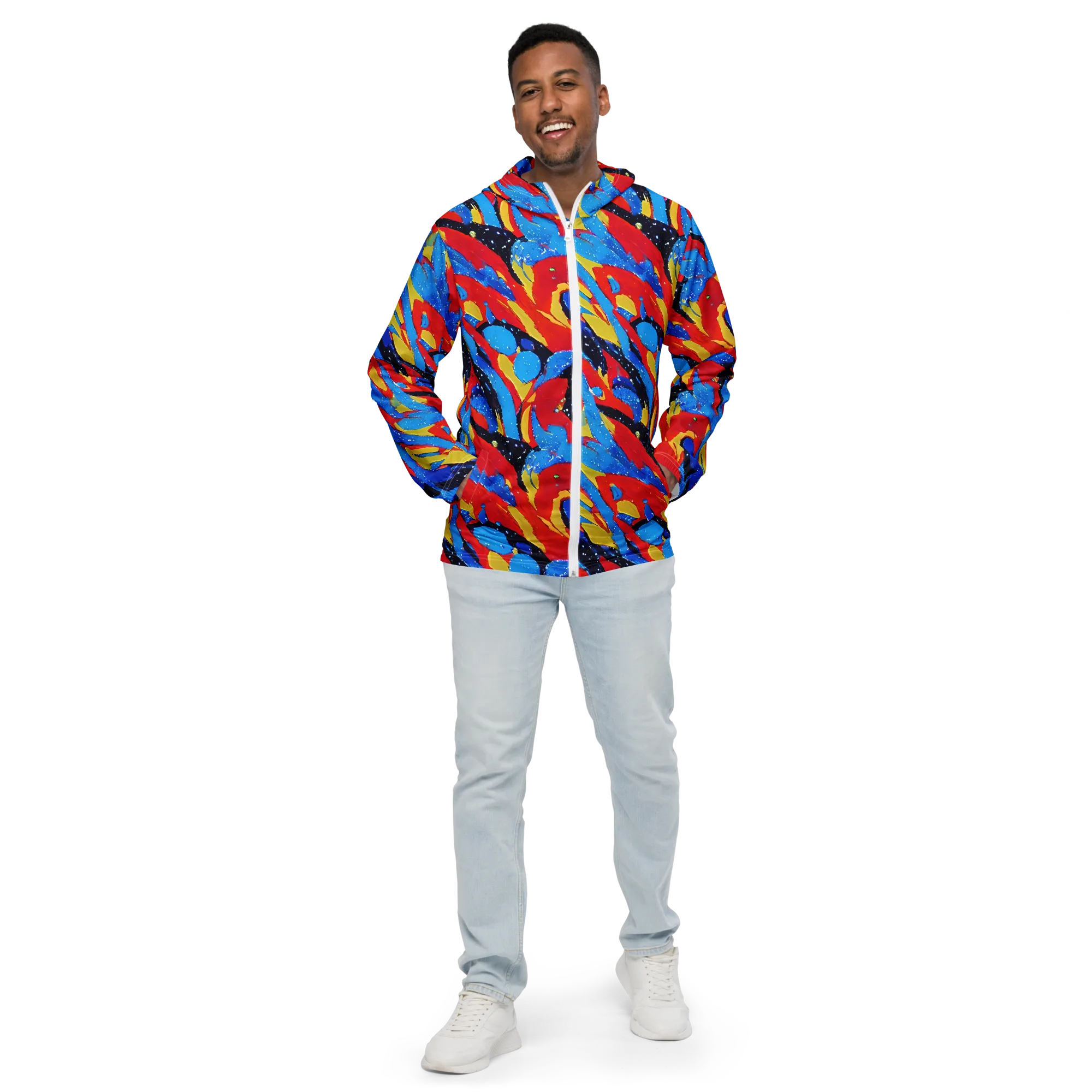 Primary Riot on Men's Windbreaker — Front