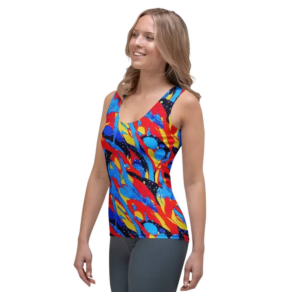 Primary Riot on Women's Tank Top — Left Front