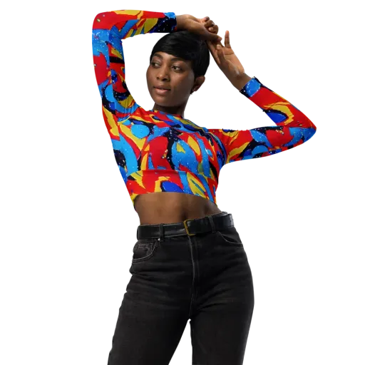 Primary Riot on a Long Sleeve Crop Top