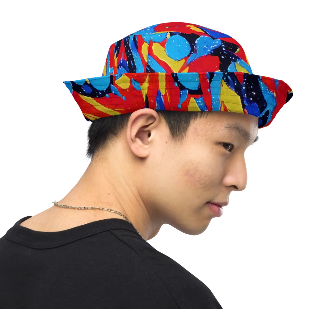 Primary Riot on Reversible Bucket Hat — Right Outside