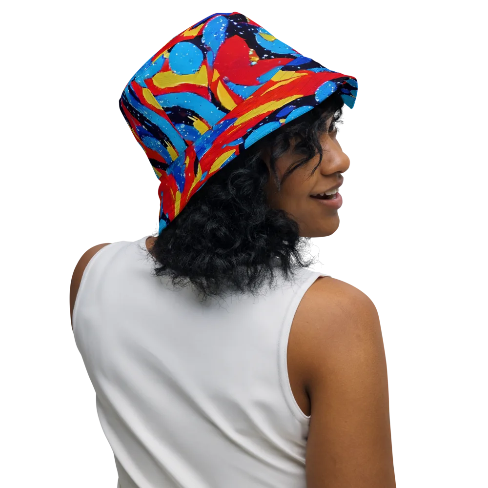 Primary Riot on Reversible Bucket Hat — Right Outside