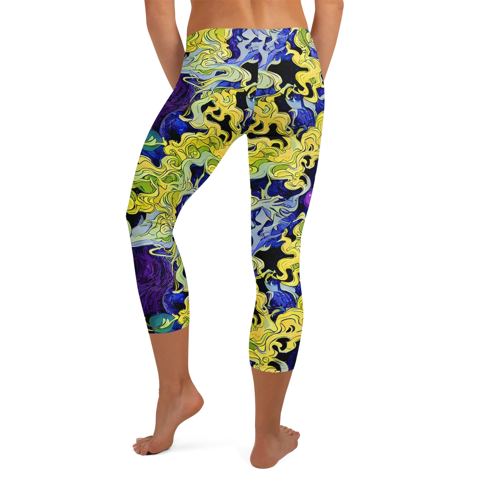 Lemon Riot on Capri Leggings — Back