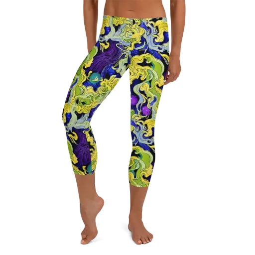 Lemon Riot on a Capri Leggings