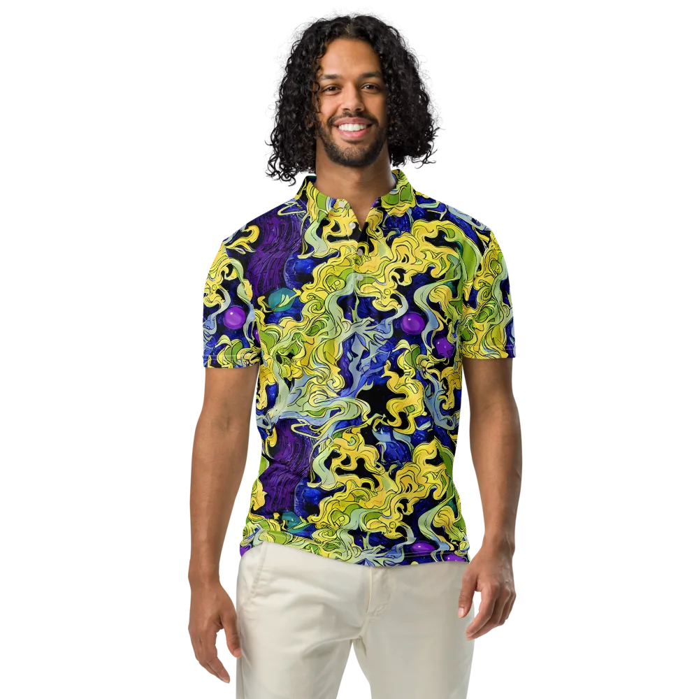 Lemon Riot on Men's Slim Fit Polo Shirt — Front