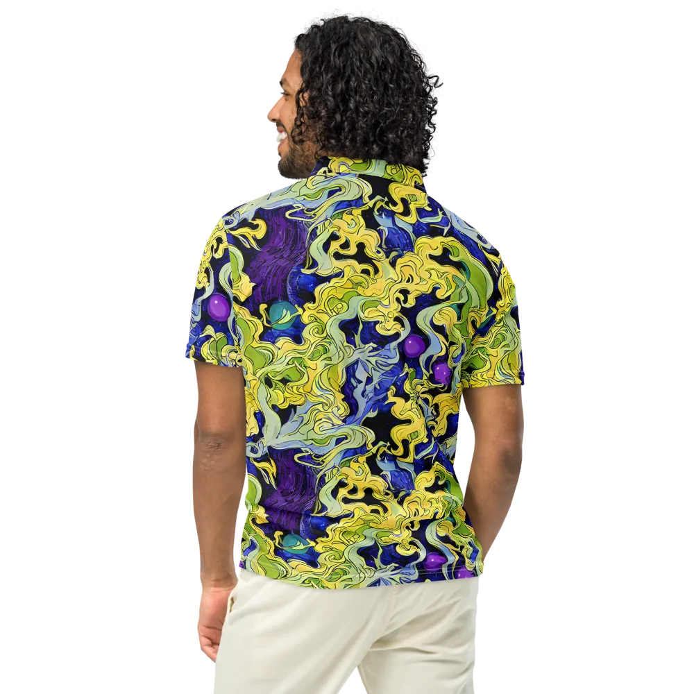 Lemon Riot on Men's Slim Fit Polo Shirt — Back